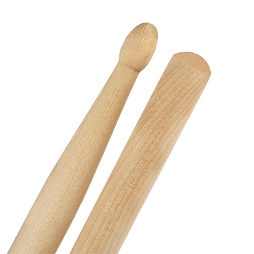 Mudder 3 Pair Classic Maple Wood Drum Sticks Drumsticks Wood Tip Drumstick Student Drum Sticks Musical Parts (5B)