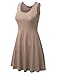 TWINTH Flared Dress Sleeveless Summer Beach Casual