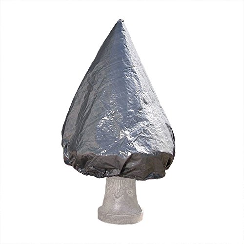 Sunnydaze Small Tiered Fountain Cover, Grey, 38 Inch High x 44 Inch Diam