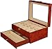 Kendal Top Quality Wooden Burlwood Matte Finish Watch Case Display Box With a Drawer WC10+3YL