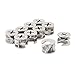 10 Pcs Silver Tone Head Furniture Connecter Cam Lock Fittings