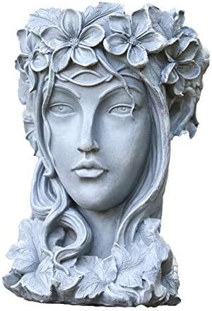 SDBRKYH Creative Flower Pot Decoration, Goddess Sculpture Flower Pot Resin Garden Small Plant Flower Pot