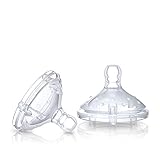 Natural Touch No Spill Breast Size Nipple, Medium Flow, 2 Pack