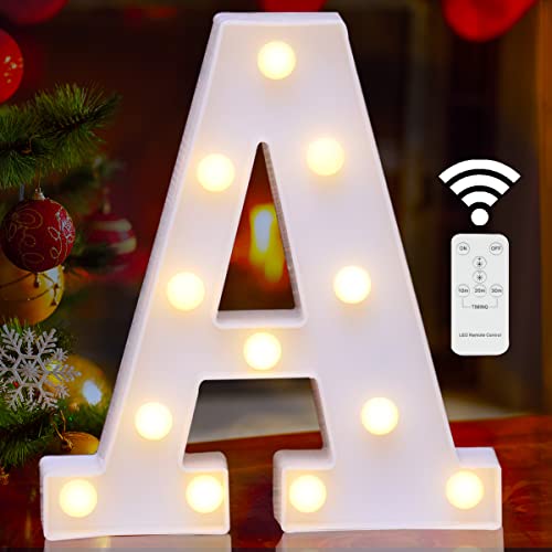 Light Up Letters Remote Timer, LED Letters Lights Alphabet Maruqee