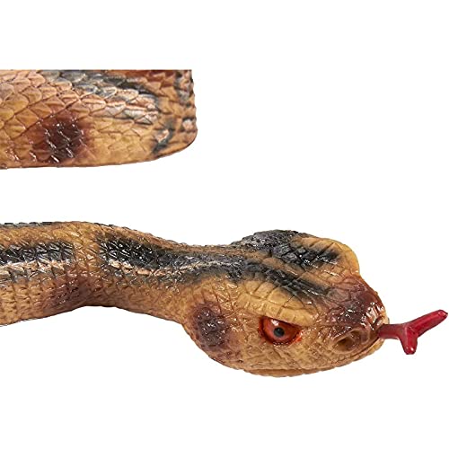 Realistic Fake Rattlesnake for Halloween Pranks (2 x 1.5 x 47 In