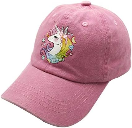 Waldeal Cute Girls Unicorn Hat, Adjustable Denim Baseball Cap - Main Image