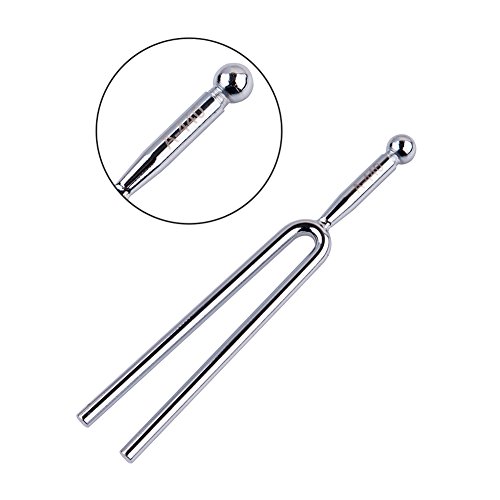 QIYUN Tuning Fork, A440Hz Tuning Fork - Standard A 440 Hz Violin Guitar Tuner Instrument with Soft Shell Case and Cleaning Cloth