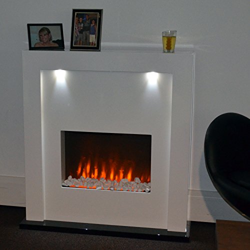 Guaranteed4less Electric Fireplace Fire Surround Living Room Floor