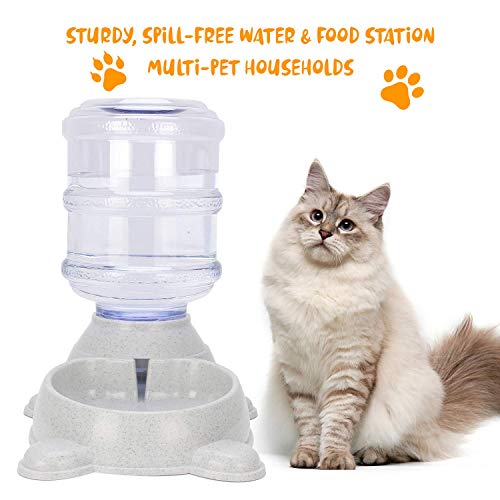 Made king Dog Water Dispenser, cat Water Dispenser，Small Animal Water Dispenser, Automatic Cat Feeders, Dog Feeding & Watering,Pet Water Dispenser for Cats and Dogs-3.5L (Auto Pet Water Dispenser)