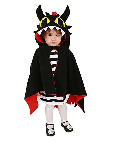 Miccostumes Kids Dragon Little Devil Halloween Cosplay Cloak with Horns Tail