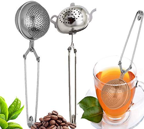 2 Tea Infuser Strainer Tea Filter Infusion Ball Teapot Teabag Steep Spoon Brew Loose Tea Leaf Coffee