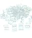 LEGO #4864 Parts and Pieces 50 Count Transparent Clear 1x2x2 Window Panel Loose