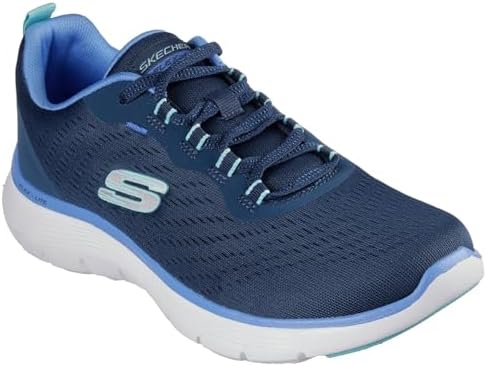 Damen Flex Appeal 5.0 New Path Sneaker, Navy Mesh Blue Trim, 38 EU