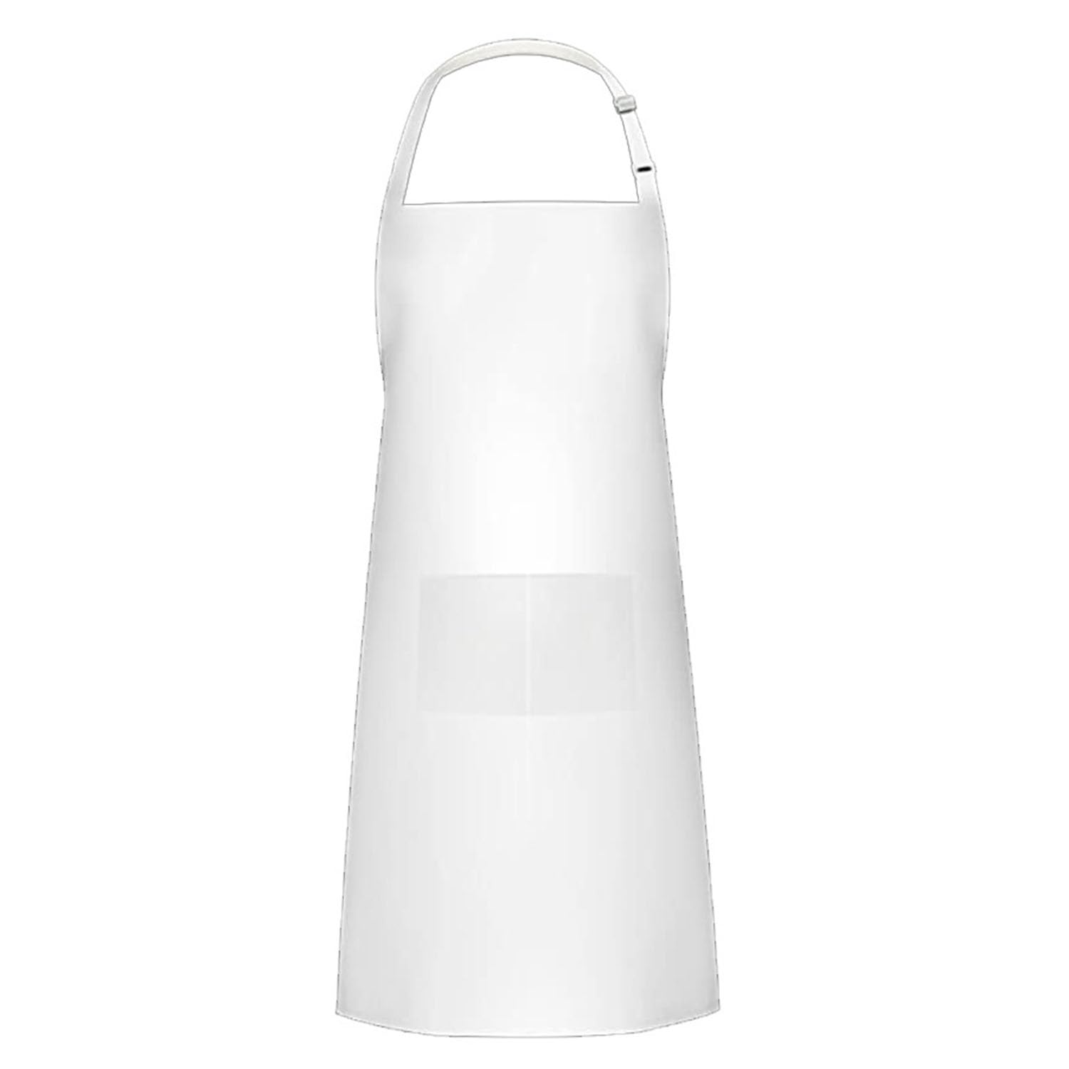 SUJIBHI Kitchen Apron Adjustable Bib Apron with 2 Pockets Unisex Cooking Apron Kitchen Chef Aprons for Home Kitchen Restaurant Coffee House Baking Gardening BBQ (White)