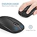 Wireless Keyboard and Mouse Combo, Jelly Comb KS45 2.4GHz Ultra Thin Compact Small Wireless Keyboard and Mouse Set for Laptop/PC, Window XP/Vista / 7/8/ 9 - Round Keycaps (Black)