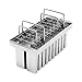 ZXMOTO 20pcs Industrial Stainless Steel Ice Lolly Popsicle Molds Commercial Popsicle Mold Ice Cream Stick Holder 105ml Per Mold