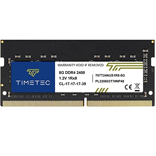 Timetec 8GB DDR4 2400MHz (PC4-2400T) PC4-19200 SODIMM Laptop RAM – 260-Pin 1.2V CL17 Non-ECC Unbuffered Memory Module for Laptop, Notebook, Mini PC, All-in-One