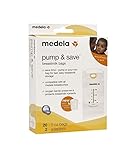Medela Breast Milk Storage Bags, Pump and Save Breastmilk Bags with Easy Connect Adapters, Pack of 20