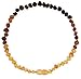 Baltic Amber Teething Necklace for Babies (Unisex) (Raw Rainbow) - Anti Inflammatory, Drooling & Teething Pain Reduce Properties - Natural Certificated Oval Baltic Jewelry with The Highest Quality