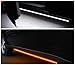[2pc 70-Inch] Truck Light Running Board LED Kit for Extended Cab & Crew Cab Trucks - [AMBER/WHITE] - Turn Signal Side Marker & Courtesy Light Bar Strip for Pickup Trucks, SUV, Cars, and Work Van [70