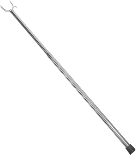 Tringle à Crochet Extensible 130 Cm - Poignée Antidérapante, Fourche En U - Pour Suspendre Linge, Atteindre étagères - 4
