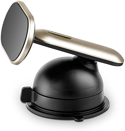 ABSL T1, Magnet One Touch Type Car Mount Windshield Dashboard Universal Smartphone Car Holder, Car Cradle for Android, iOS and More (Gold)