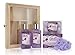 Spa Gift Basket With Sensual Lavender fragrance, Best Valentine's Day, Or Birthday, Wedding, Anniversary Gift for Women and Girls, Bath set Includes Shower Gel, Bubble Bath, Bath Bombs and More!