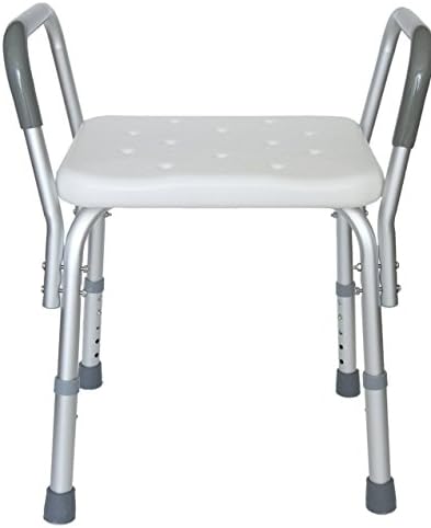 Heavy Duty Bath Bench Shower Seat with Removable Armrests for Handicapped, Bariatrics, Disabled, Seniors &amp; Elderly by Jolly Jon Products