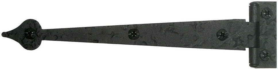 Pair of 6 1/2" Rough Iron 3/8" Offset Heart Strap Hinges