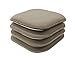 GoodGram 4 Pack Non Slip Ultra Soft Chenille Honeycomb Premium Comfort Memory Foam Chair Pads/Cushions - Assorted Colors (Taupe)