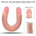 Double Dildo for Couples Vaginal Anal Play, PALOQUETH Realistic Double Ended Dildo Defined Heads Veined Shaft for Beginners Advanced Users 13 Inch