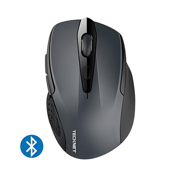 TECKNET Bluetooth Wireless Mouse, Computer Mouse with 6 Buttons, 5 Adjustable DPI Levels, 24 Month Battery Life…