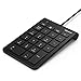 Wired Number Pad, Jelly Comb Ultra Slim Portable 22-Key Wired Numeric Keypad with Multi-Function for Laptop, PC, Desktop, Notebook and More - Black