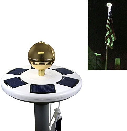 DDLight 26LED Solar Powered Flag Pole Flagpole Night Light Waterproof Weatherproof Downlight Solar Light for Flagpoles on 15 to 25 Ft Flagpole (Advanced light Sensor, Auto On/Off)
