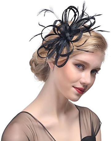 Fascinator Cocktail Party Headwear Vintage Bridal Hair Clip Flower Headband
