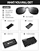 VEGOOS Polarized Clip on Sunglasses for Men Women Flip up Sunglasses Over Prescription Glasses with Case (L)