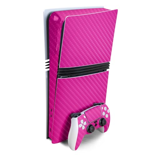 Carbon Fiber Gaming Skin Compatible with Sony PlayStation 5 PS5 Pro Bundle - So…