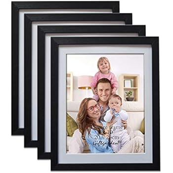 Giftgarden Black 8x10 Picture Frame Wall Decor for 8 by 10 Inch Photo Set of 4