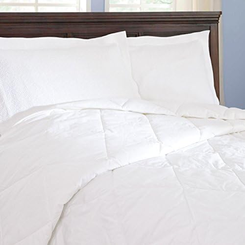Simple Comfort 240-Thread Count 100-Percent Cotton Cover Hypo-Allergenic Down Alternative Comforter, Protects Against Dust Mites and Allergens (Full/Queen Size)