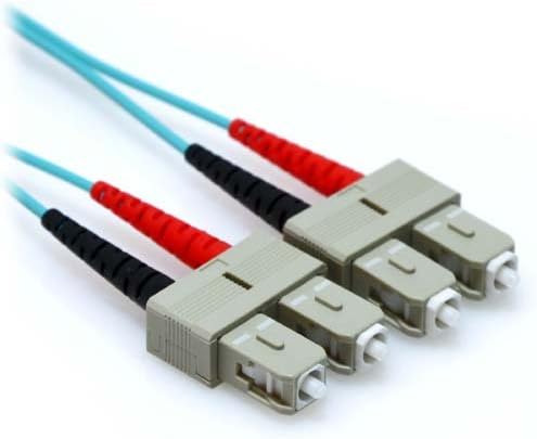 Diablo Cable 50m SC/SC 10GB Duplex 50/125 Multimode OM3 Fiber Patch Cable Aqua