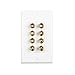 Cable Matters Speaker Wire Wall Plate, Gold Plated Speaker Wall Plate with Banana Plug Binding Post for 4 Speakers, White
