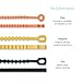 UT Wire Q Knot Original Reusable Cable Ties, Assorted, Set of 25