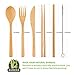 Bamboo Utensils Cutlery Set BEWBOW – Reusable Cutlery Travel Set – Eco-Friendly Wooden Silverware for Kids & Adults – Outdoor Portable Utensils with Case – Bamboo Spoon, Fork, Knife, Brush, Chopsticks