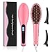 Hair Straightening Brush Beard Straightener Brush -Fast Natural Straight Hair Styling with Anti Scald/Scalp Massage/Auto Shut Off -Portable Straightening Comb for Home and Travel Gift for Women Girl