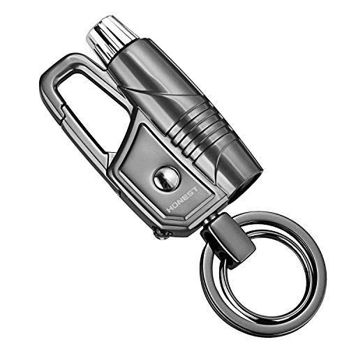 Multitool Keychain LED Flashlight with Permanent Match Lighter, Forever Flint Firestarter Survival Gear for Camping Hiking Outdoor Adventure