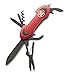 Rugged Knife Multitool Swiss Style Army Pocket Knife Ruby Metallic
