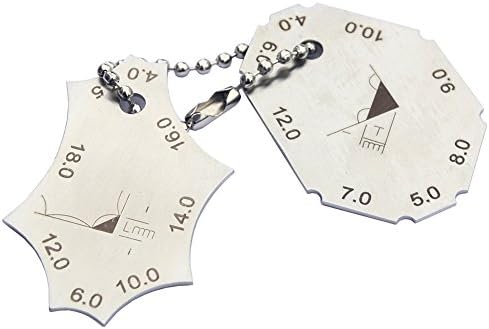 CrazyEve Weld Surface Joint Inspection Measure Fillet Tool 2 pcs Protable Welding Gage Key Marked mm Metric Only