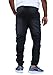 REVOL MEN'S TWILL / DENIM DROP CROTCH HAREM JOGGER PANTS, Small SG001-BLACK