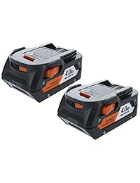 Ridgid AC840087P batería de 18 vatios, 4 amperes, de ión con medidor de combustible (2 unidades de baterías R840087)