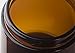 JUVITUS 4 oz Amber Glass Straight Sided Jar with Black Smooth Lid (4 Pack) Empty Storage Containers